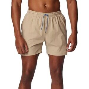Columbia Men's Performance Rambler Logo Swim Shorts Trunks 6" Beige 2XL